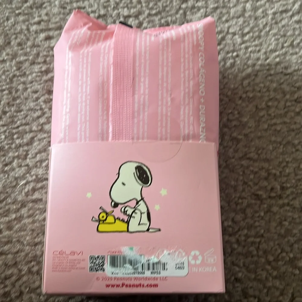 Peanuts Collagen Makeup Remover Cleansing Wipes - Pink